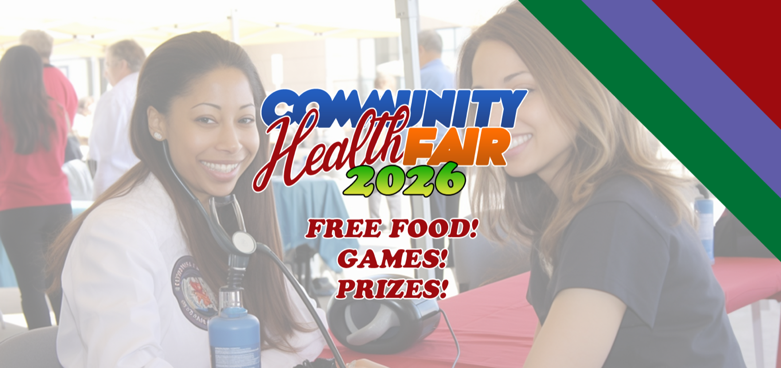 Community Health Fair 2026 - free food, games, and prizes
